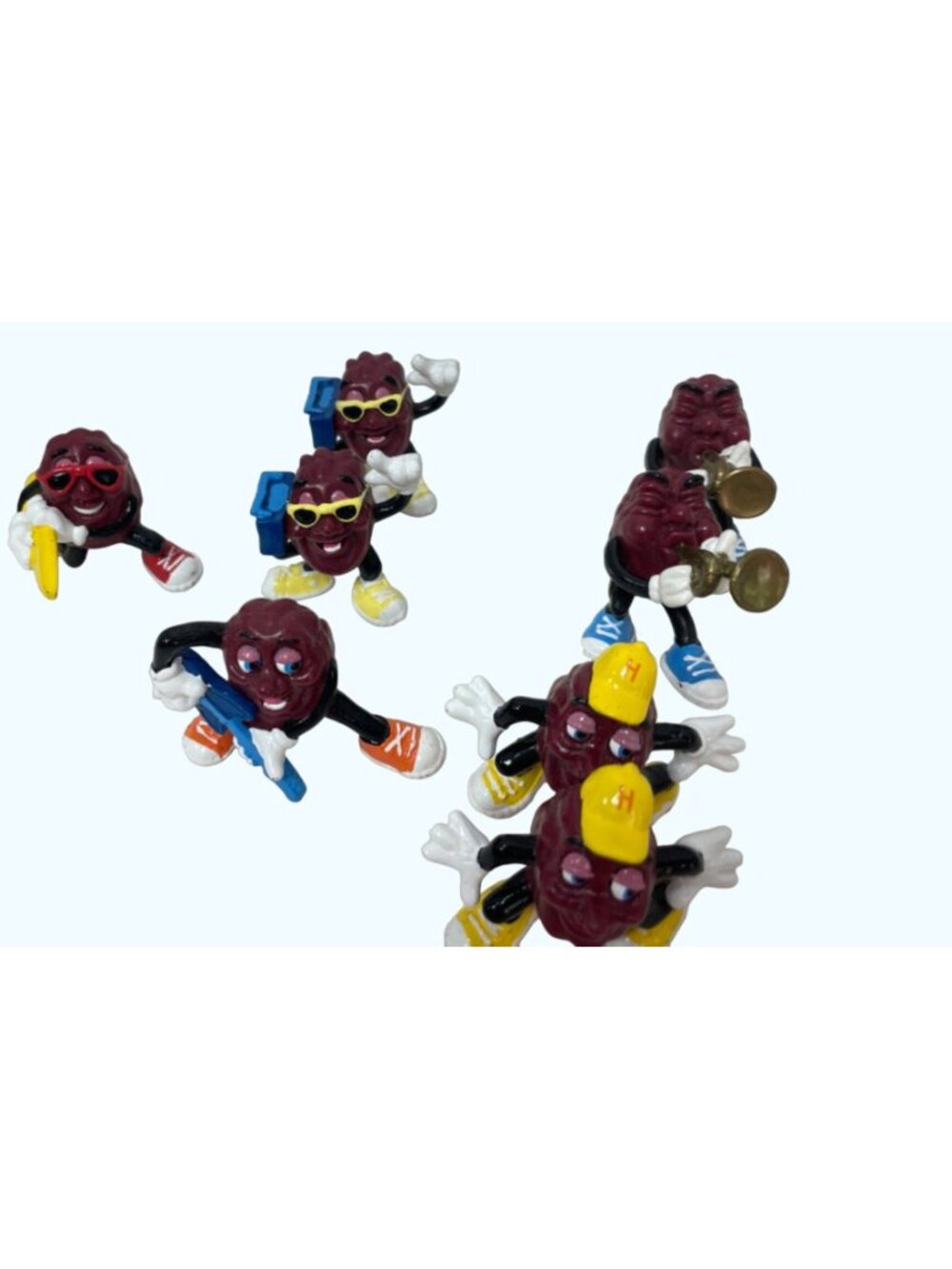 California Raisins Figurines Set Of 8 Vintage Collectibles 1980s Funky Character